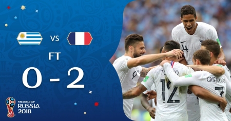 Сборная Франции стала первым полуфиналистом чемпионата мира