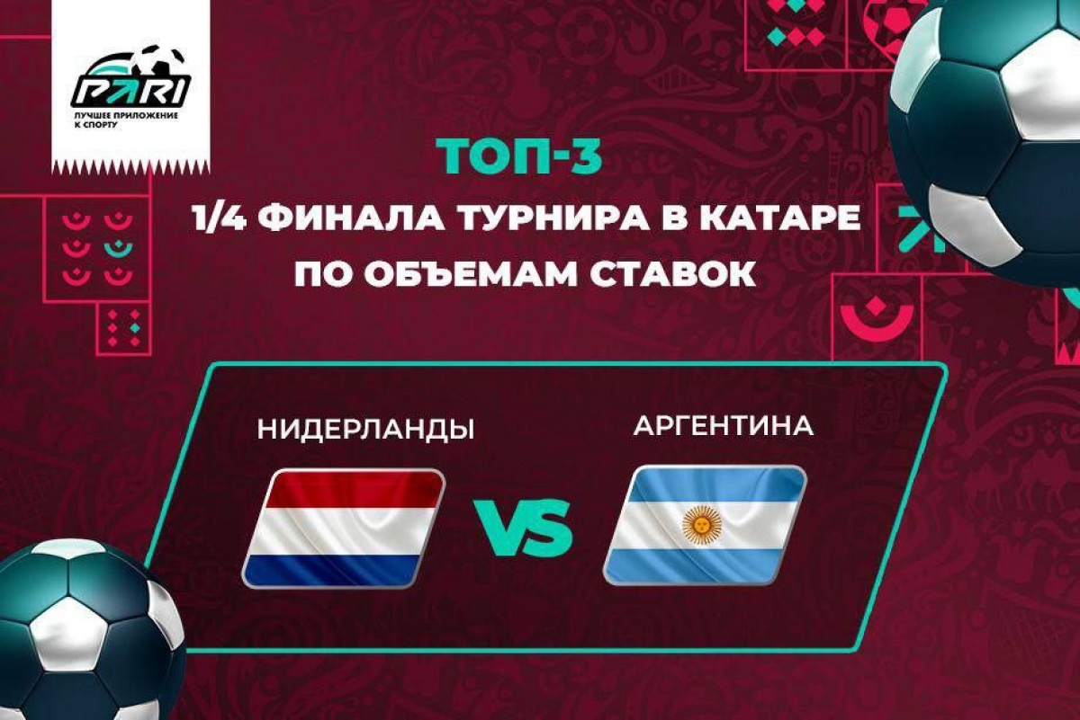 ТОП-3 по объему ставок на четвертьфиналы чемпионата мира-2022