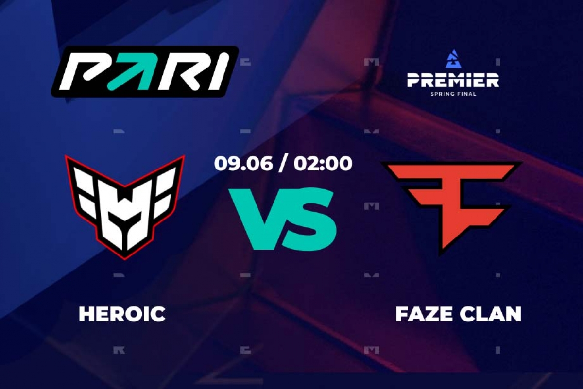 Клиент БК PARI поставил 500 000 рублей на победу FaZe Clan над Heroic