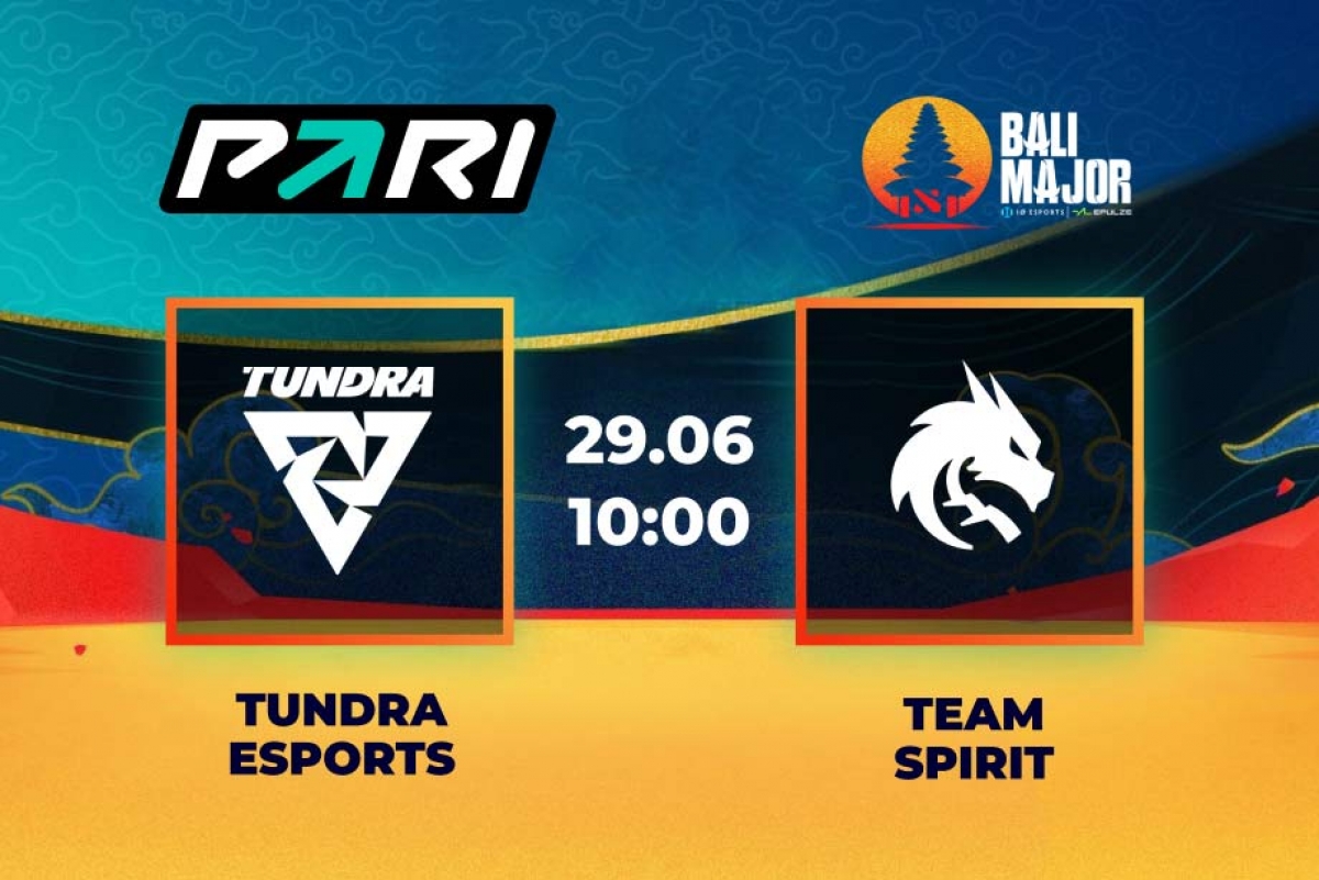 85% клиентов БК PARI ставят на ничью в матче между Spirit и Tundra на Bali Major 2023