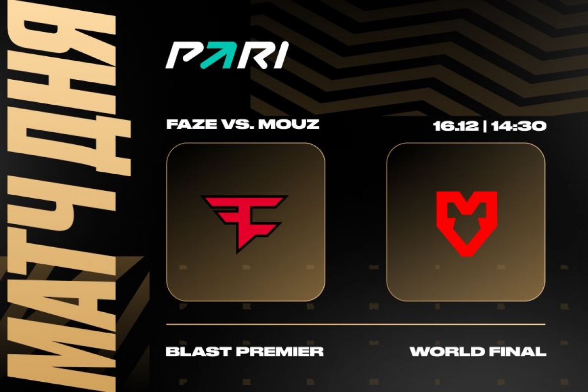 БК PARI: FaZe обыграет MOUZ и пройдет в финал BLAST Premier: World Final 2023