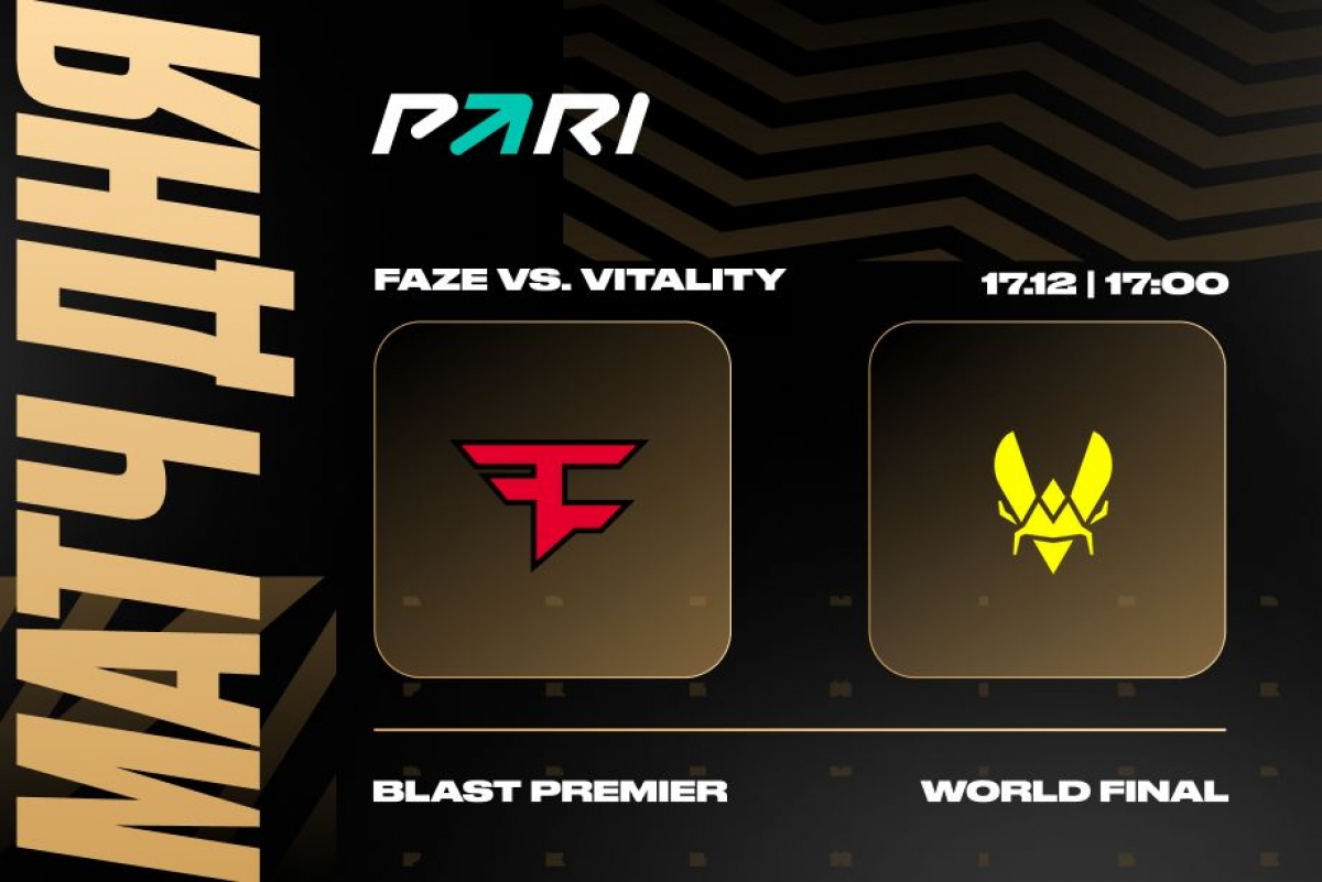 На финал BLAST Premier FaZe Clan и Team Vitality сделана ставка миллион рублей