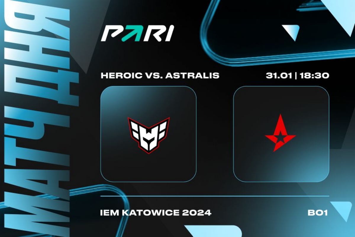 Astralis победит Heroic в матче на IEM Katowice 2024 по CS2