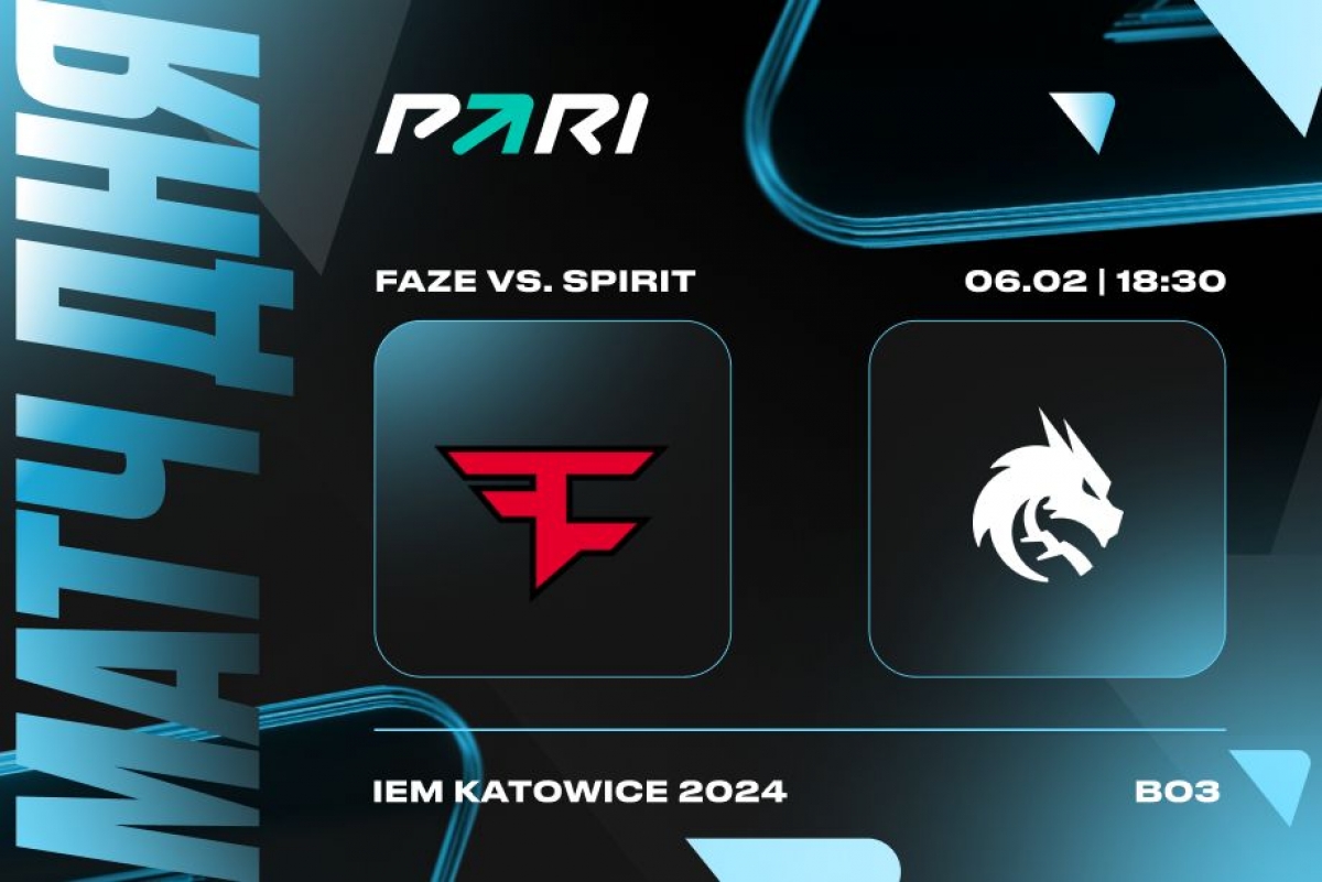 Team Spirit обыграет FaZe и пройдет в полуфинал IEM Katowice 2024 по CS2