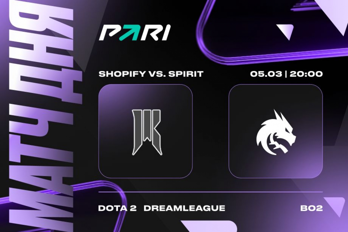 Team Spirit — фаворит в матче с Shopify на DreamLeague Season 22